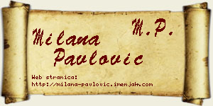 Milana Pavlović vizit kartica